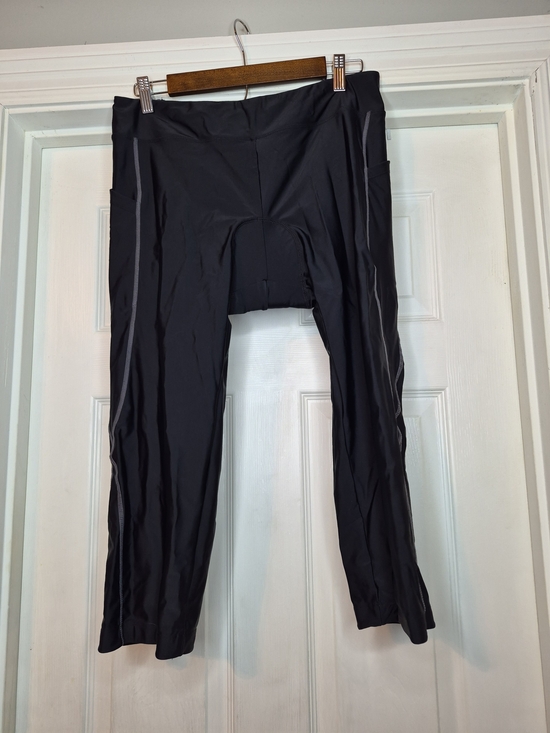 Bikewa Pants - Bikewa Black Athletic Cycling Capri Pants Xl 4D Padded